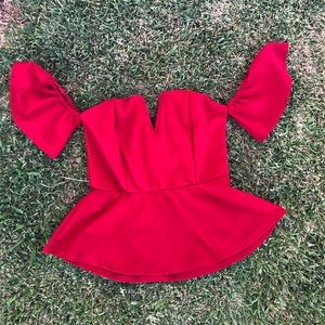Off the shoulder dressy top